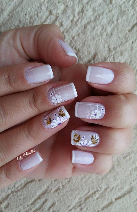 20 Modelos De Unhas Fancesinhas Flor Veja Jolis Ongles Ongles