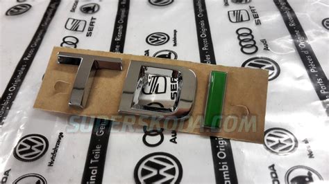 Original Skoda Auto,a.s. emblem TDI (2013+ green version) | Kopacek.com