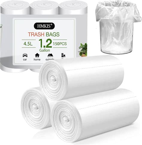 Hmkis Gallon Small Trash Bags Counts White Garbage Bags