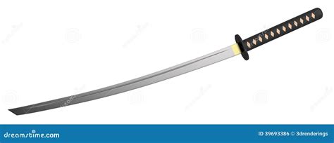 3d render of katana stock illustration. Illustration of graphics - 39693386