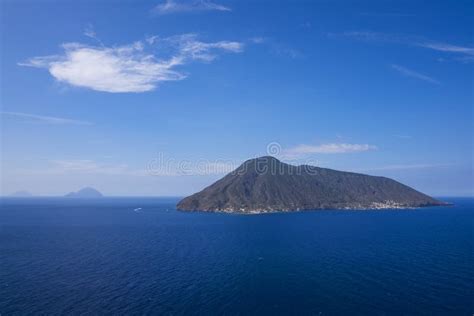 Volcano Islands Salina, Alicudi, Filicudi during Sunny Day, Sicily ...