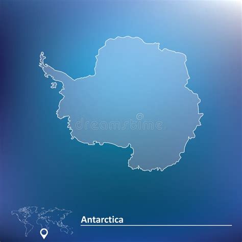 Kaart Van Antarctica Vector Illustratie Illustration Of Overzicht