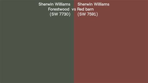 Sherwin Williams Forestwood Vs Red Barn Side By Side Comparison