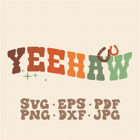 Yeehaw Svg Western Boho Svg Retro Western Svg Yeehaw Png Etsy Canada