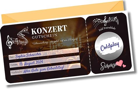 Equik Products Gutschein Konzert Konzertbesuch Konzertkarte