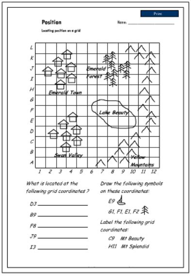 Grid Reference Worksheet Grid References Worksheet Gardner Rosa