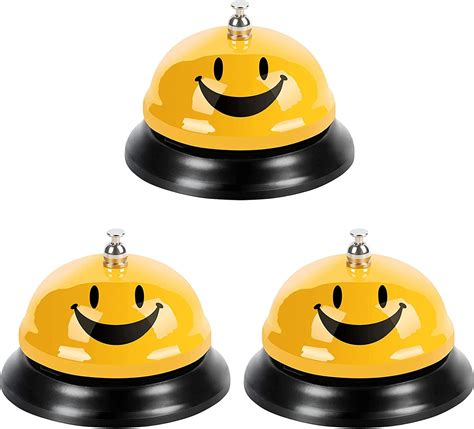 3 Packs Call Bells Service Bell For Desk 335 Inch Diameter Smile Desk