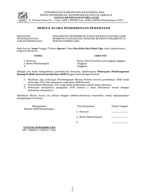 berita acara skb banjarnegara