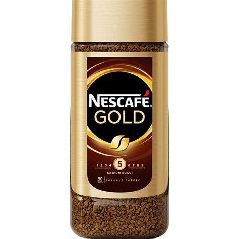 Nescafe Gold Medium Roast Soluble Coffee Intensity 5 Available In Sizes 50g 100g And 200g