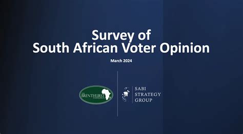 Survey Of South African Voter Opinion March The Brenthurst