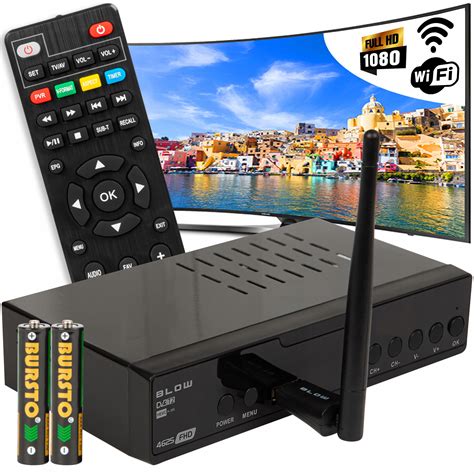 DEKODÉR TUNER DVB T2 HEVC FULL HD USB HDMI VÝKONNÁ WIFI ANTÉNA DÁLKOVÉ