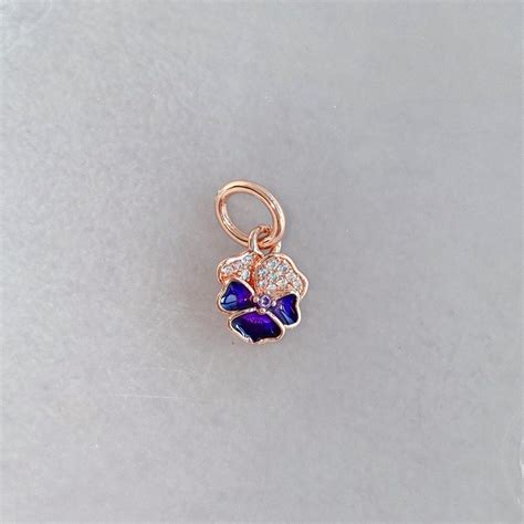 Pandora Deep Purple Pansy Flower Dangle Charm Women S Fashion Jewelry