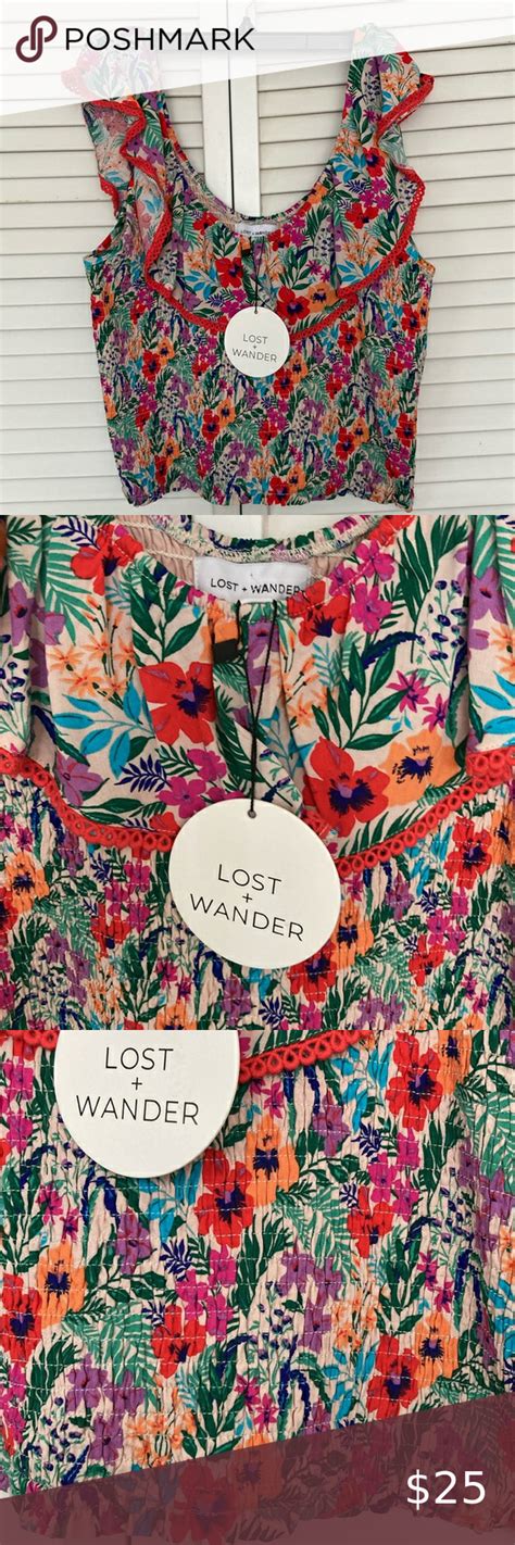 Nwt Lost Wander Floral Top Xl En