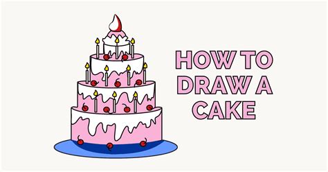 How To Draw A Cake Easy Drawing Guides