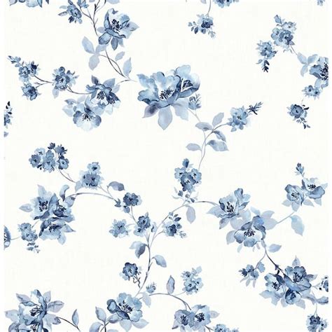 Chesapeake Cyrus Blue Floral Blue Wallpaper Sample 3115 24481SAM The