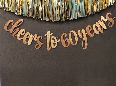 Cheers To Years Banner Th Birthday Party Th Etsy