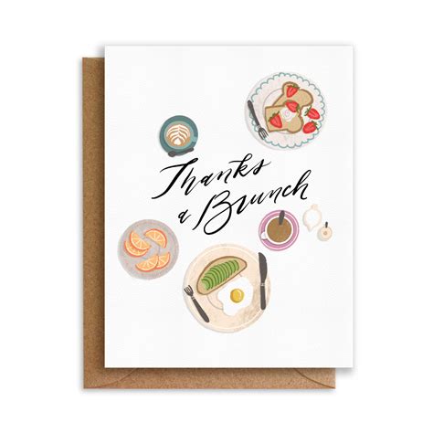 Thanks a Brunch Thank You Greeting Card – Papelu Studio