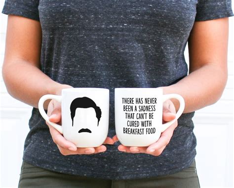 Give Me All The Bacon And Eggs Ron Swanson Quote Mug Parks Etsy