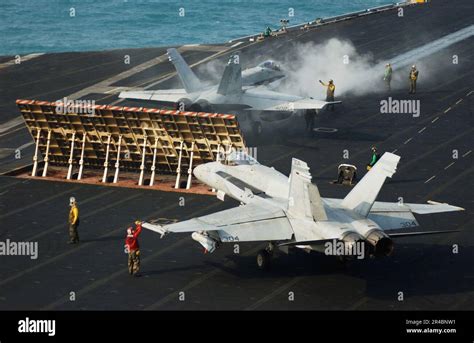 US Navy An F A 18 Hornet Assigned To The Golden Warriors Of Strike