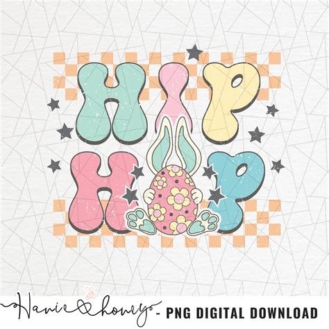 Hip Hop Png Easter Png Retro Easter Png Retro Boho Png Retro Easter ...