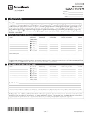 Fillable Online Beneficiary Designation Form Fax Email Print Pdffiller