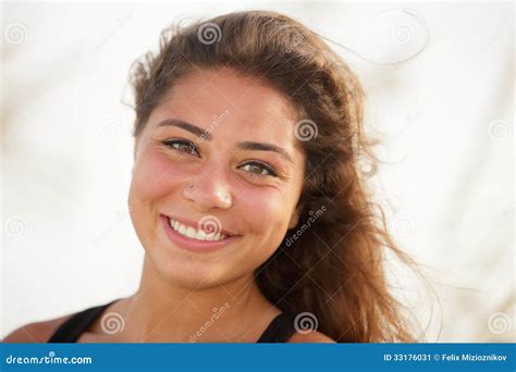 Smiling Woman Headshot Stock Image Image Of Teen Headshot 33176031