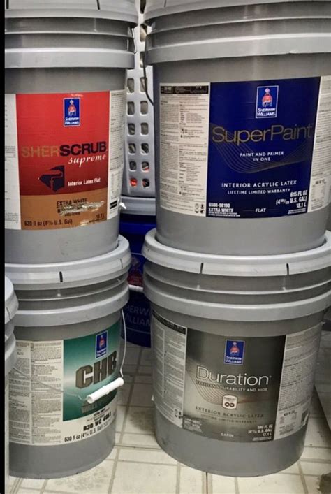 Interior Sherwin Williams Paint 5 Gallon Buckets For 45 Each Great