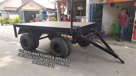 Trailer Anhang Troli Trafo Genset Pompa Box Panel Gandeng Traktor Truk