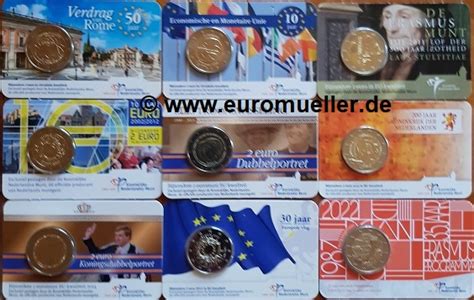 euromueller de Niederlande Sammlung 2 Euro Sondermünzen 2007 2022