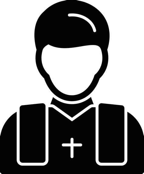 Priest Glyph Icon 14747633 Vector Art At Vecteezy