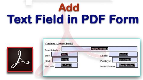 How To Add A Text Field In Pdf Form Using Adobe Acrobat Pro Youtube