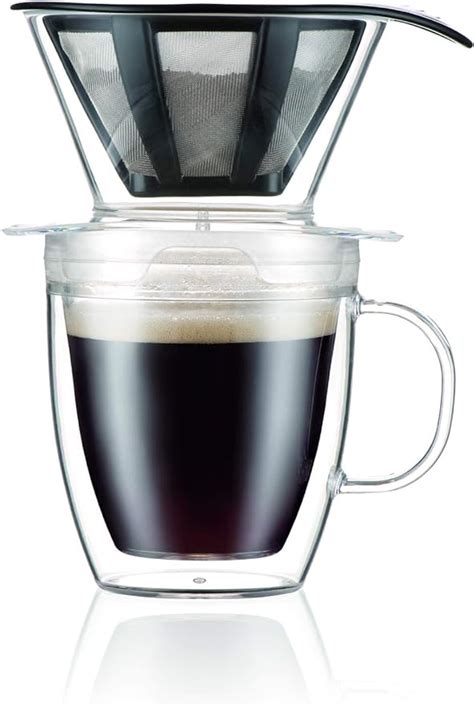 Bodum Pour Over Coffee Dripper Set With Double Wall Mug And Permanent