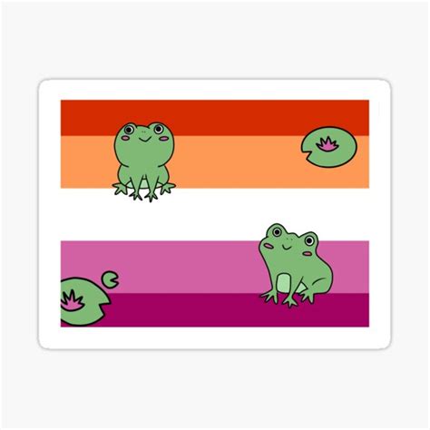 Lesbian Frog Flag Sticker For Sale By Thisiserosion Redbubble