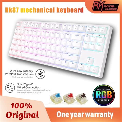 Rk Royal Kludge Keys Hot Swappable Wired Backlit Rgb Tkl Teclado Gaming Computer Keyboard