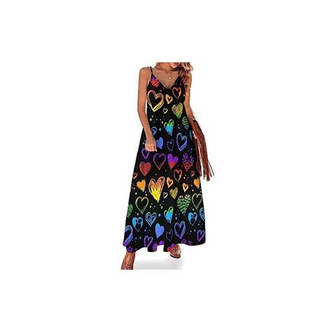WOIUOSGV Pride Month LGBTQ Gay Pride Ally Maxi Abito Prendisole Scollo A V Sexy Senza Maniche