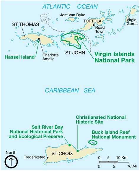 area map  virgin islands national park