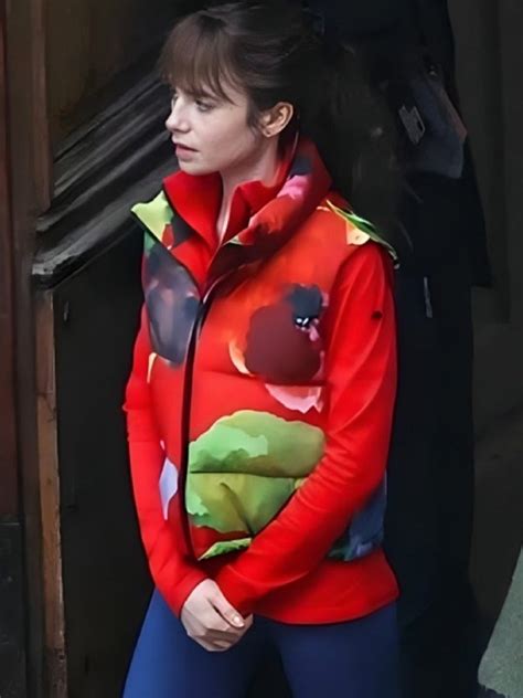 Emily In Paris S04 Lily Collins Red Vest Jacket Hub