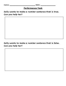 Math Performance Task Grade Standard Oa By Ms Perskins Room