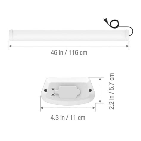 Koda 46" Slim LED Linkable Shop Light with Motion Sensor and Remote