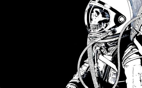 PicZene - Astronaut Black And White Wallpaper