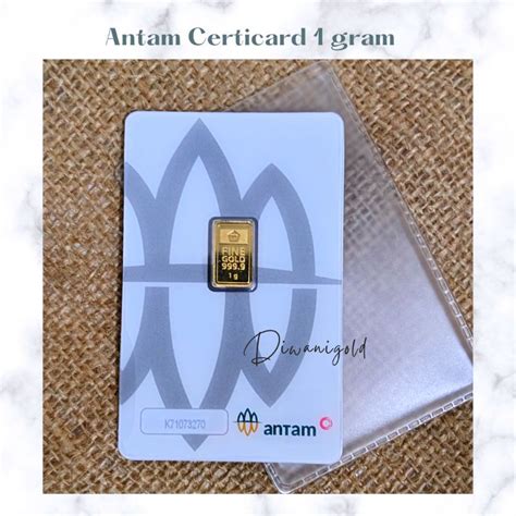 Jual Kemasan Antam Certicard 1 Gram Bonus Pelindung PVC Shopee Indonesia