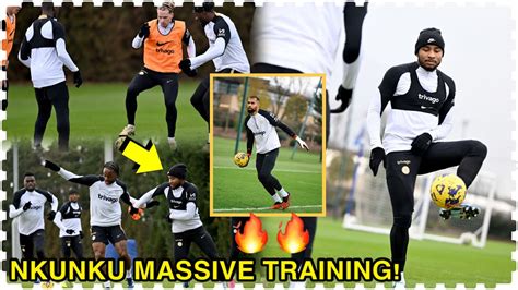 Christopher Nkunku Serious Training To Destroy Liverpoolrobert Sanchez