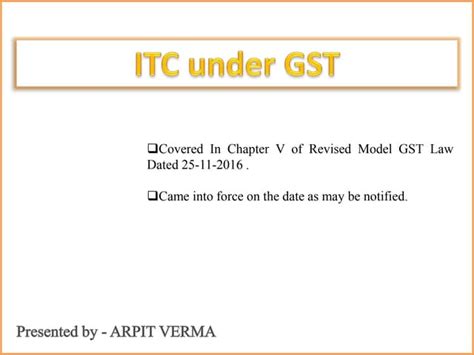 Gst Section 16 Input Tax Credit Eligibility And Conditions