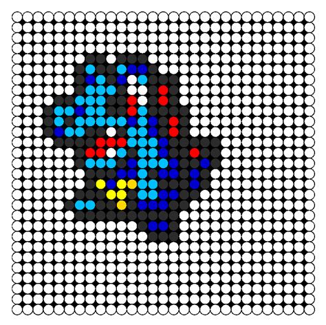 Sprite Totodile Perler Bead Pattern | Bead Sprites | Characters Fuse ...