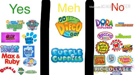 My Yes Meh And No List Nick Jr Edition Youtube