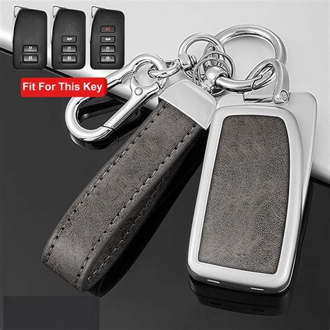 Zinc Alloy Leather Remote Key Fob Case Cover For Lexus Es Is