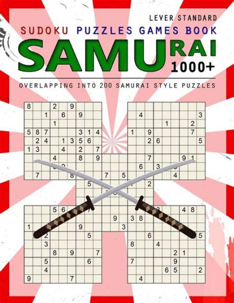 Samurai Sudoku Puzzle Book Overlapping Into Samurai Style