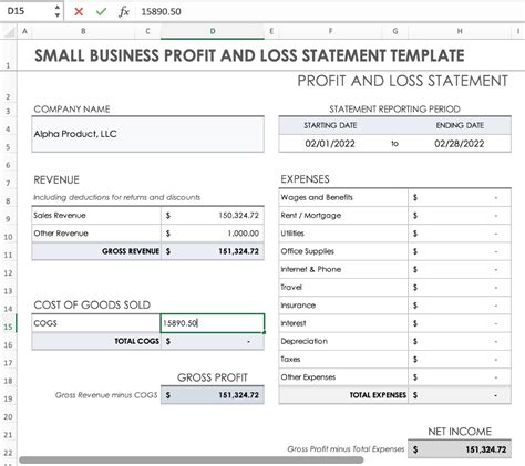 How To Do A Profit And Loss Statement In Excel Livewell