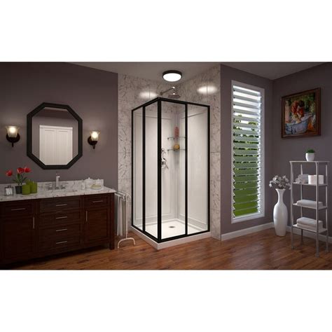 Dreamline Cornerview White 3 Piece 36 In X 36 In X 77 In Basewalldoor