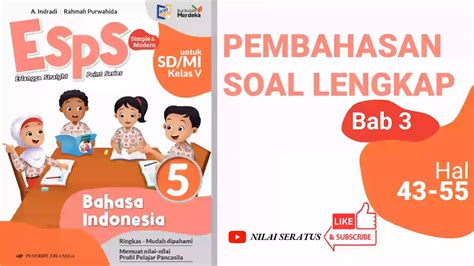 Jawaban Soal Bab Esps Bahasa Indonesia Kelas Sd Kurikulum